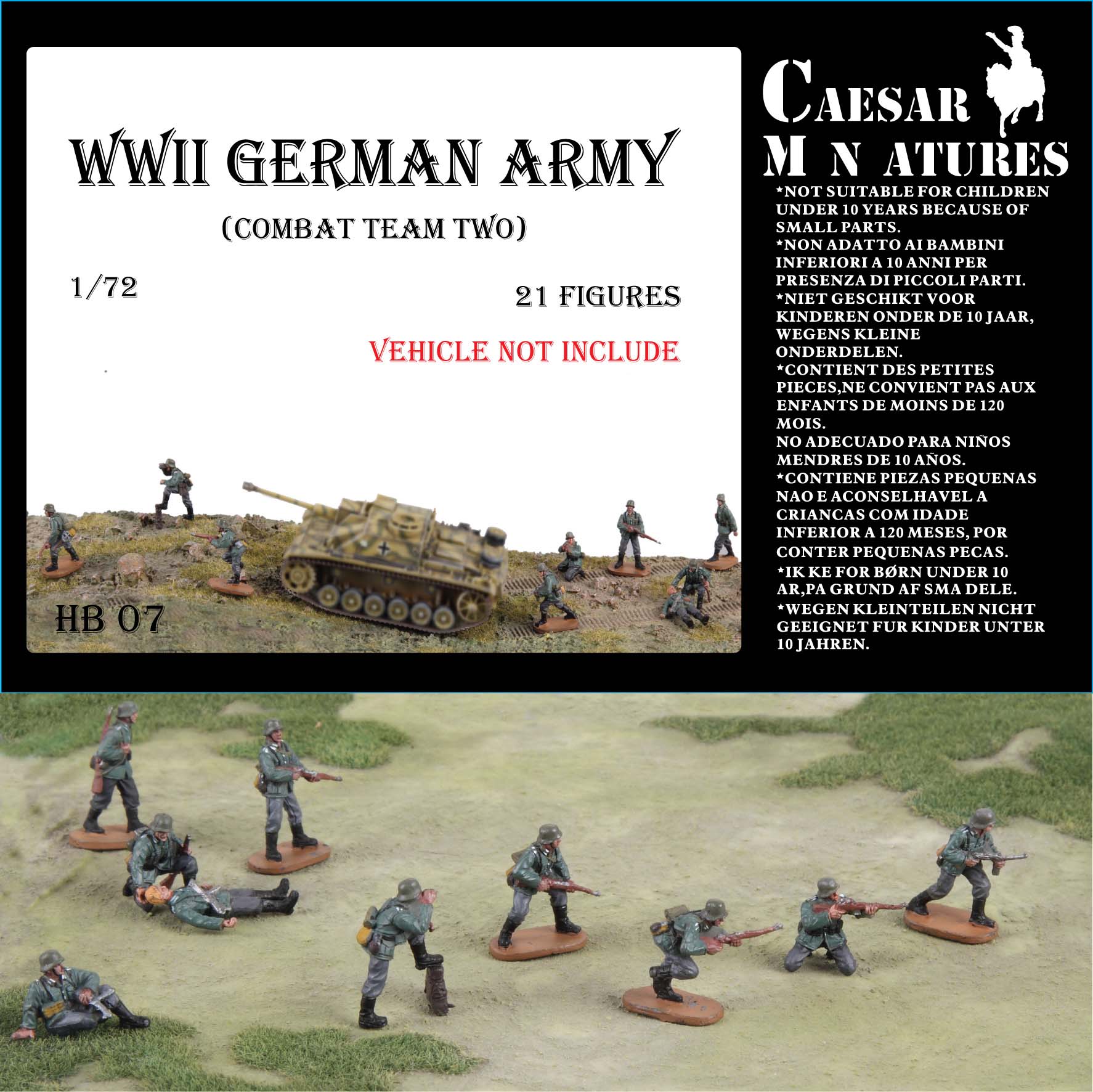 Caesar Miniatures 1/72 WWII German Army Combat Team 1 # B06 